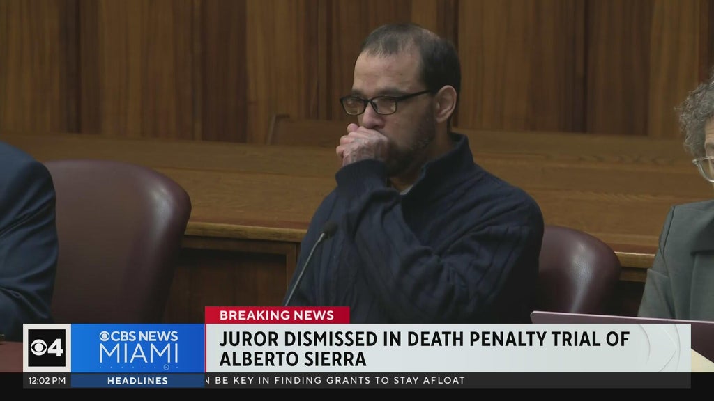 Juror in Alberto Sierra death penalty trial dismissed — CBS Miami, Pembroke Pines Community news