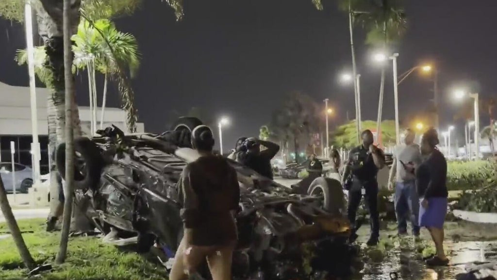 Apparent police chase from Broward to Miami-Dade leads to violent crash — CBS Miami, Pembroke Pines Community news