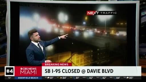 Southbound I-95 shut down near Fort Lauderdale after crash with reported injuries — CBS Miami, Pembroke Pines Community news