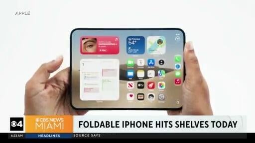 Apple’s first foldable iPhone hits stores nationwide — CBS Miami, Pembroke Pines Business news