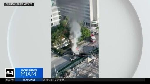 Neighbors react after a drilling rig collapses and injures 4 people in Brickell — CBS Miami, Pembroke Pines Community news