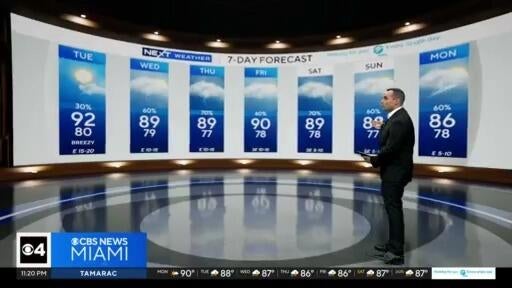 Temperatures in South Florida continue in high 80s, low 90s with high rain chances in the forecast — CBS Miami, Pembroke Pines Community news