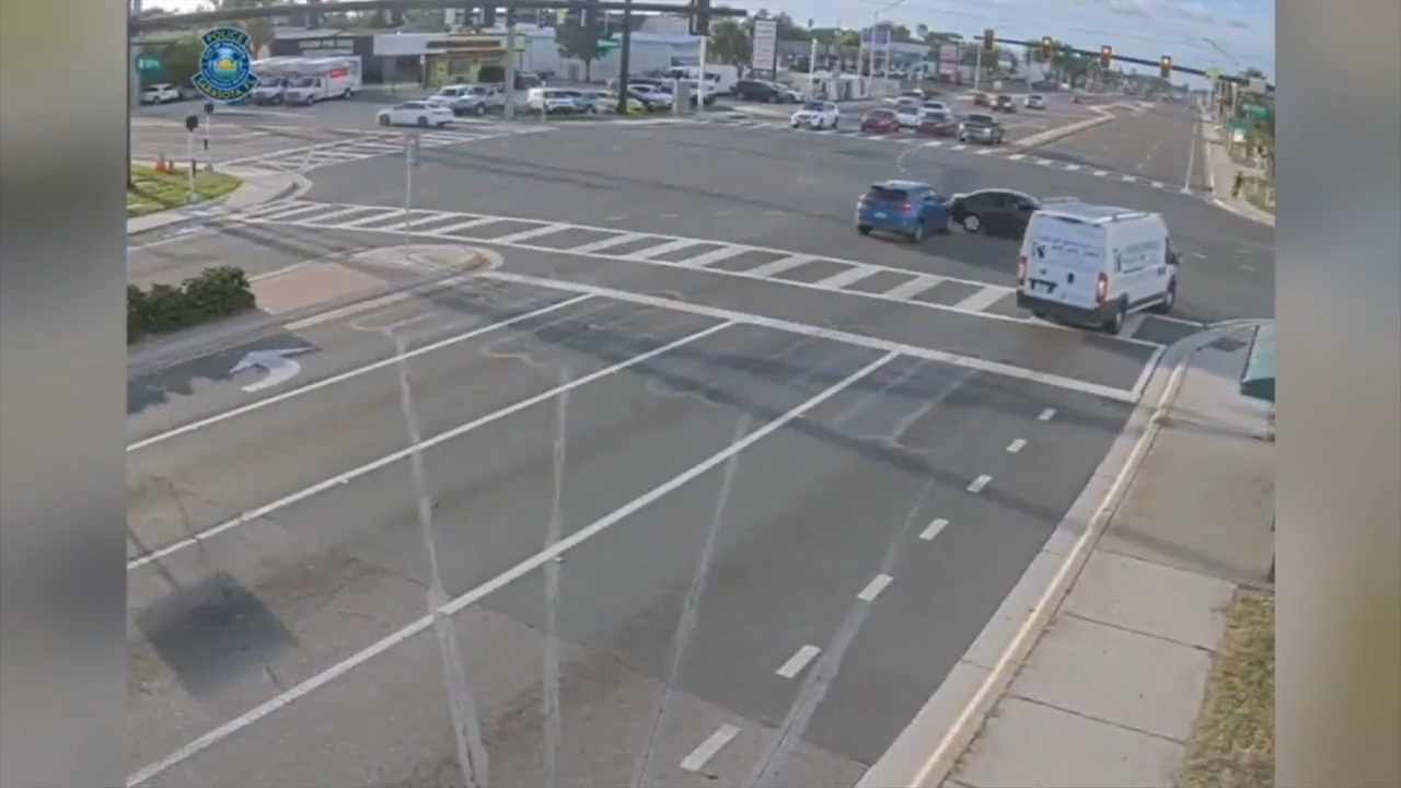 Sarasota driver ticketed after narrowly avoiding crash by running red light — WSVN 7 Local News
